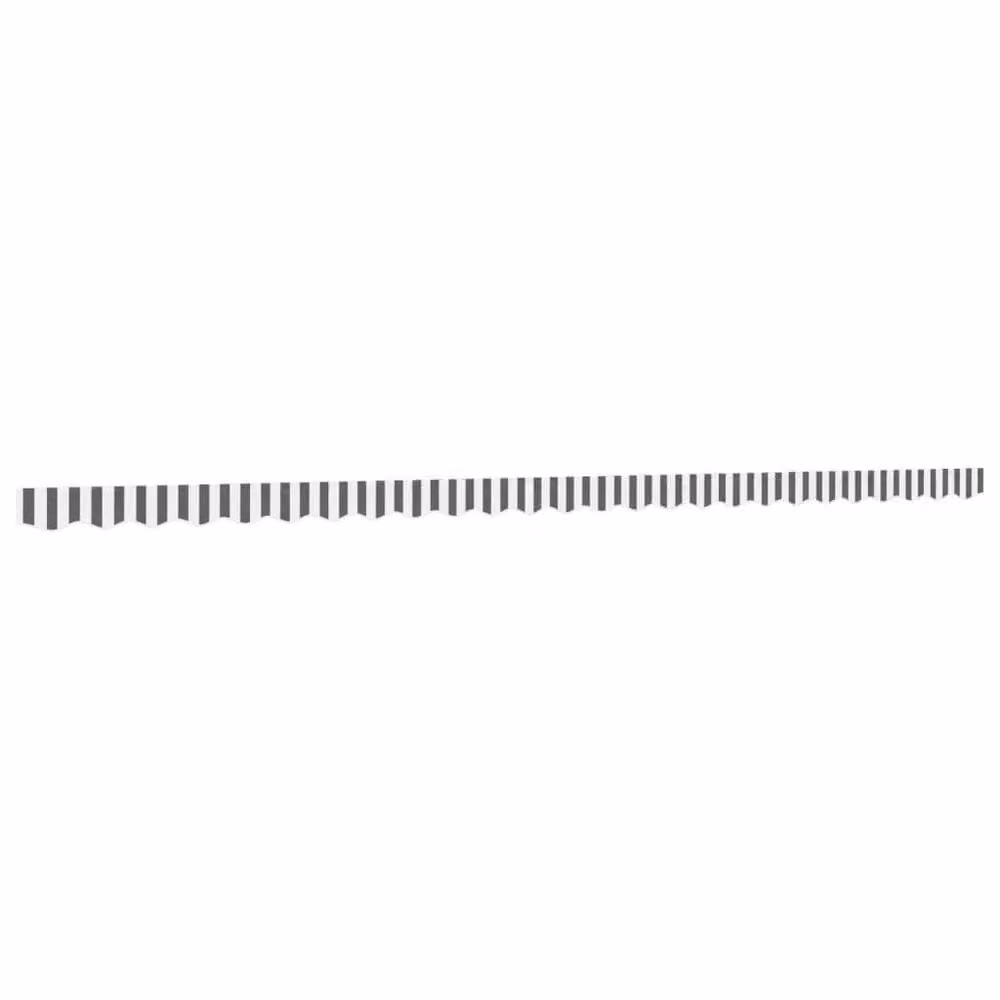 Berkfield Home Replacement Awning Valance Fabric, Anthracite and White Stripe, 6 m – 2