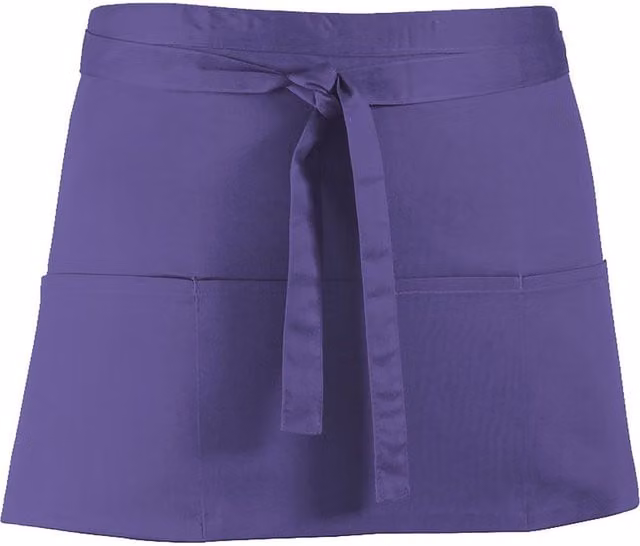 Premier Colours 3 Pocket Poly Cotton Workwear Apron, Pack of 2, Purple