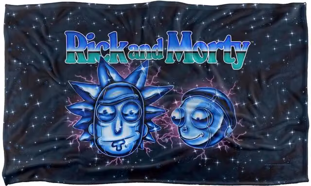 Warner Bros. Rick and Morty Metal Heads Super Soft Fleece Throw Blanket, Multicolour, W: 91 cm, D: 147 cm – 5