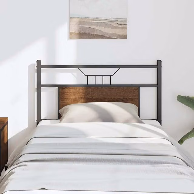 Berkfield Home Industrial Headboard in Brown Oak, Width: 80 cm