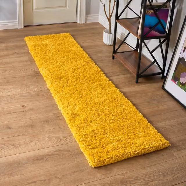 Bravich LTD Shaggy Area Rug in Yellow, W: 80 cm x L: 150 cm – 1