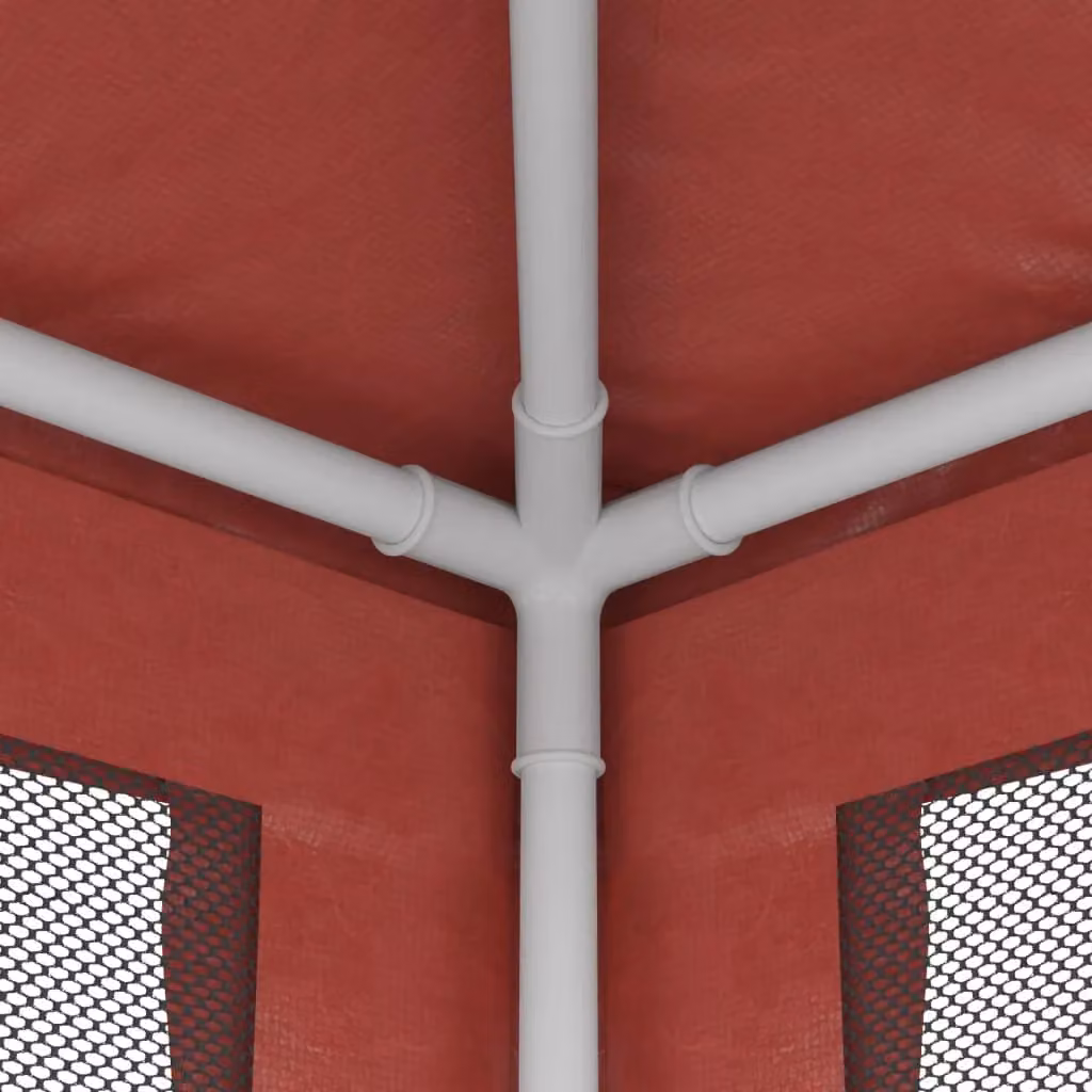 Berkfield Home Party Tent with 4 Mesh Sidewalls, Red, W 3 m x D 3 m – 3