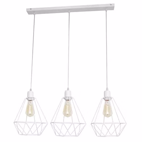 Netlighting Helam Karo Straight Bar Pendant Ceiling Light in White, 78 cm