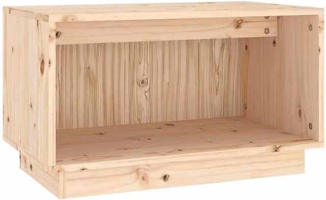 Berkfield Home Rustic Solid Wood Pine TV Cabinet in Brown, W/D/H: 60 x 35 x 35 cm – 1