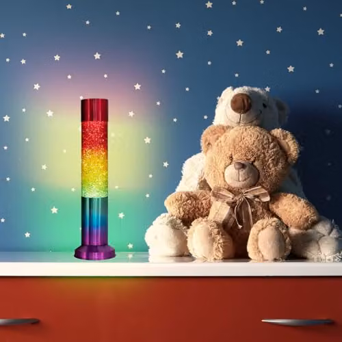 Nova Lighting Nova Baby Multicolour Glitter Sensory Soothing Tabletop Lamp – 3