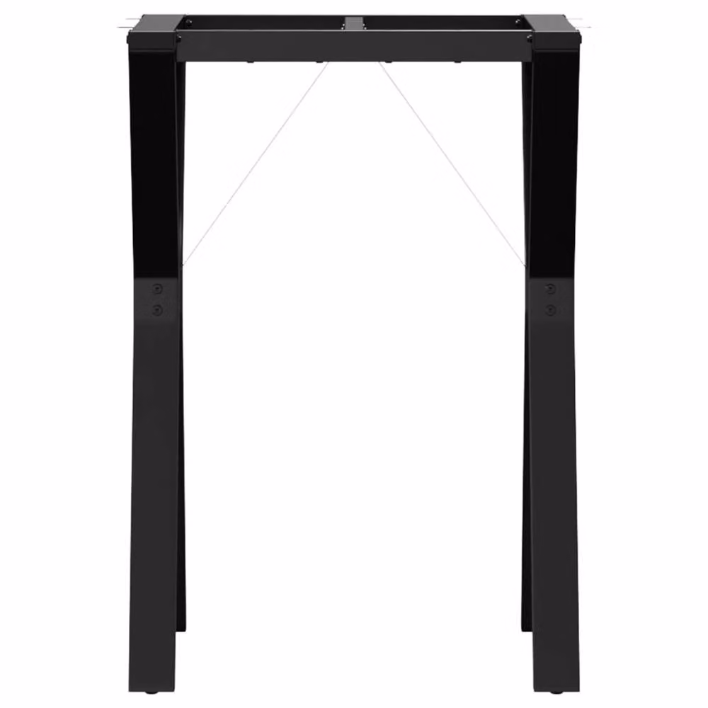 Berkfield Home Y-Frame Dining Table Legs in Black Cast Iron, W/D/H: 50 x 40 x 73 cm – 3