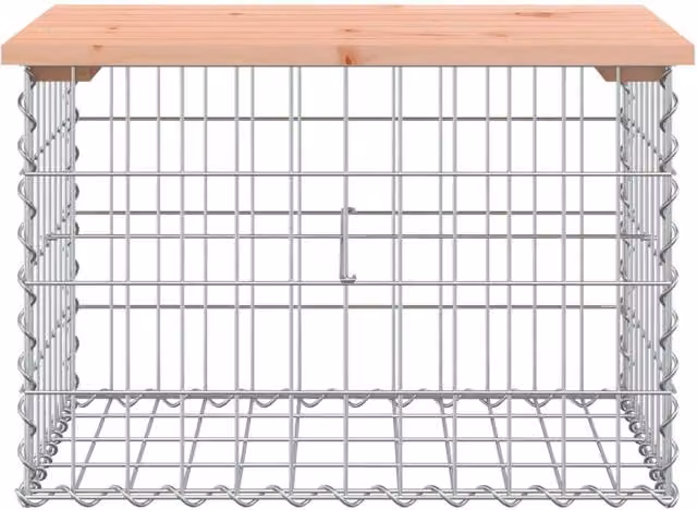 Berkfield Home Beautiful Garden Bench Gabion Design in Brown Solid Douglas Wood W/D/H: 63 x 44 x 42 cm – 1