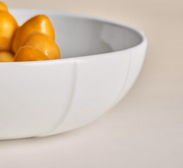 M&S x Kelly Hoppen White Textured Ceramic Pasta Bowl