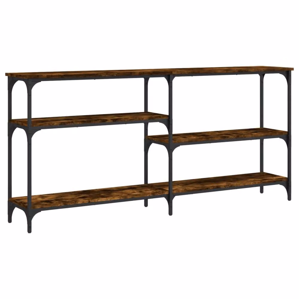 Berkfield Home Decorative Console Table in Smoked Oak Brown, W/D/H: 160 x 29 x 75 cm – 3