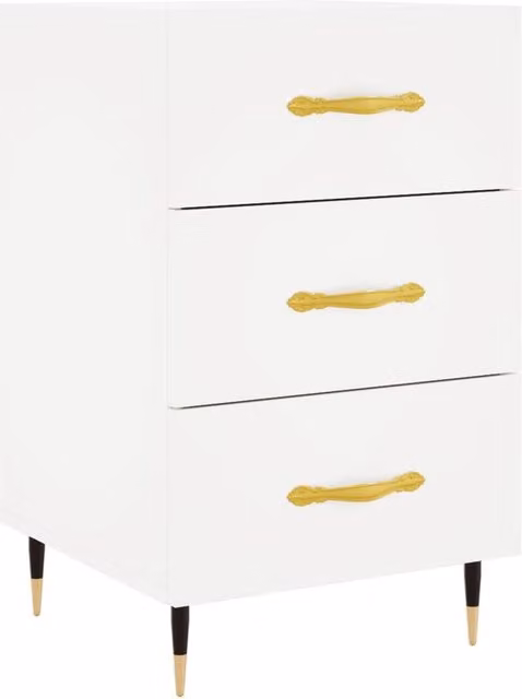 Berkfield Home White Modern Bedside Cabinet W/D/H: 40 x 40 x 66 cm – 1