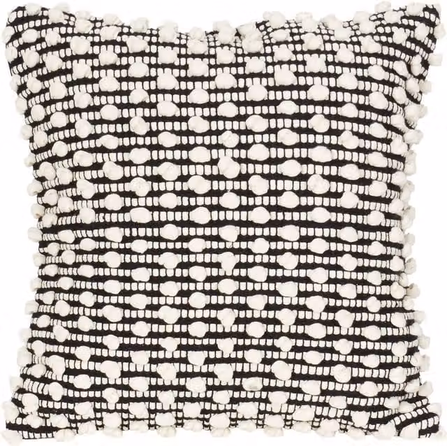 Divante Sotaya Square Graphic Cushion in Black and White