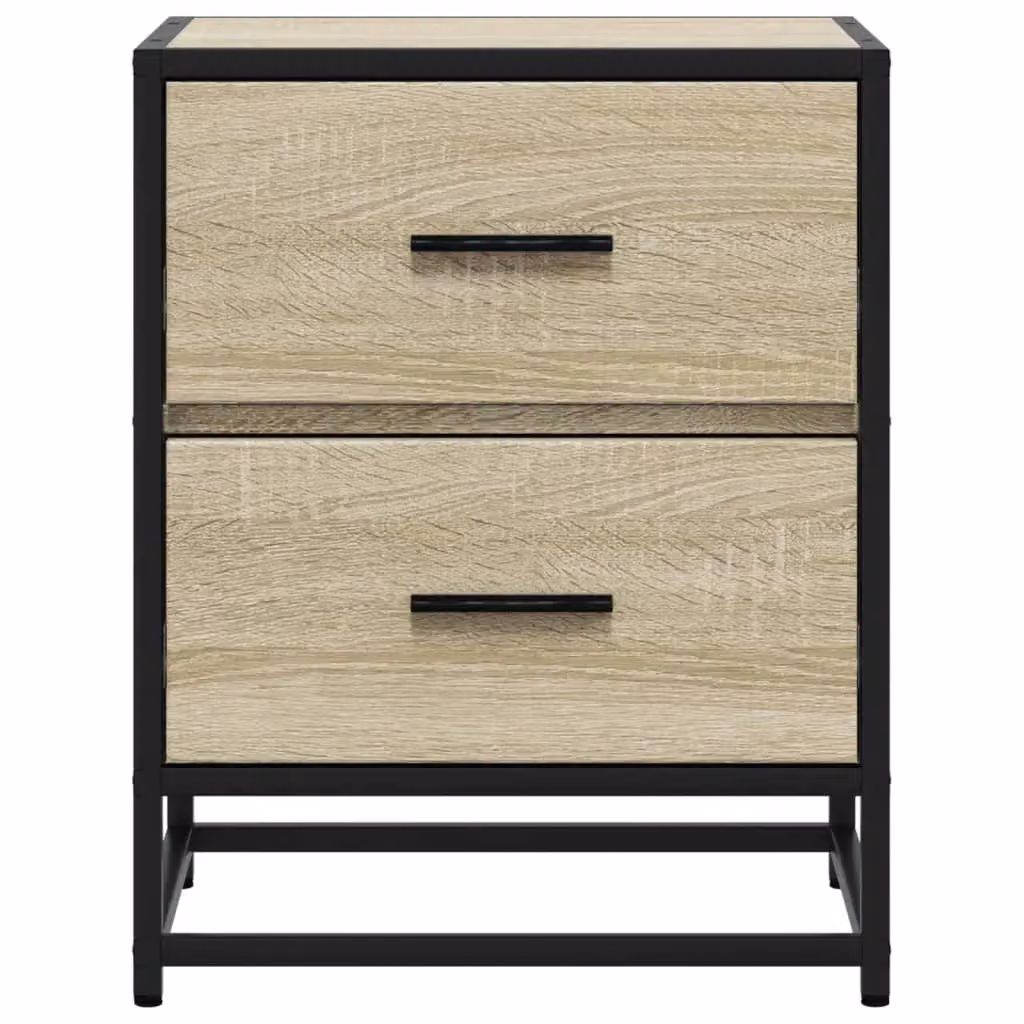 Berkfield Home Set of 2 Bedside Cabinets in Sonoma Oak Brown, W/D/H: 40 x 31 x 50 cm – 3