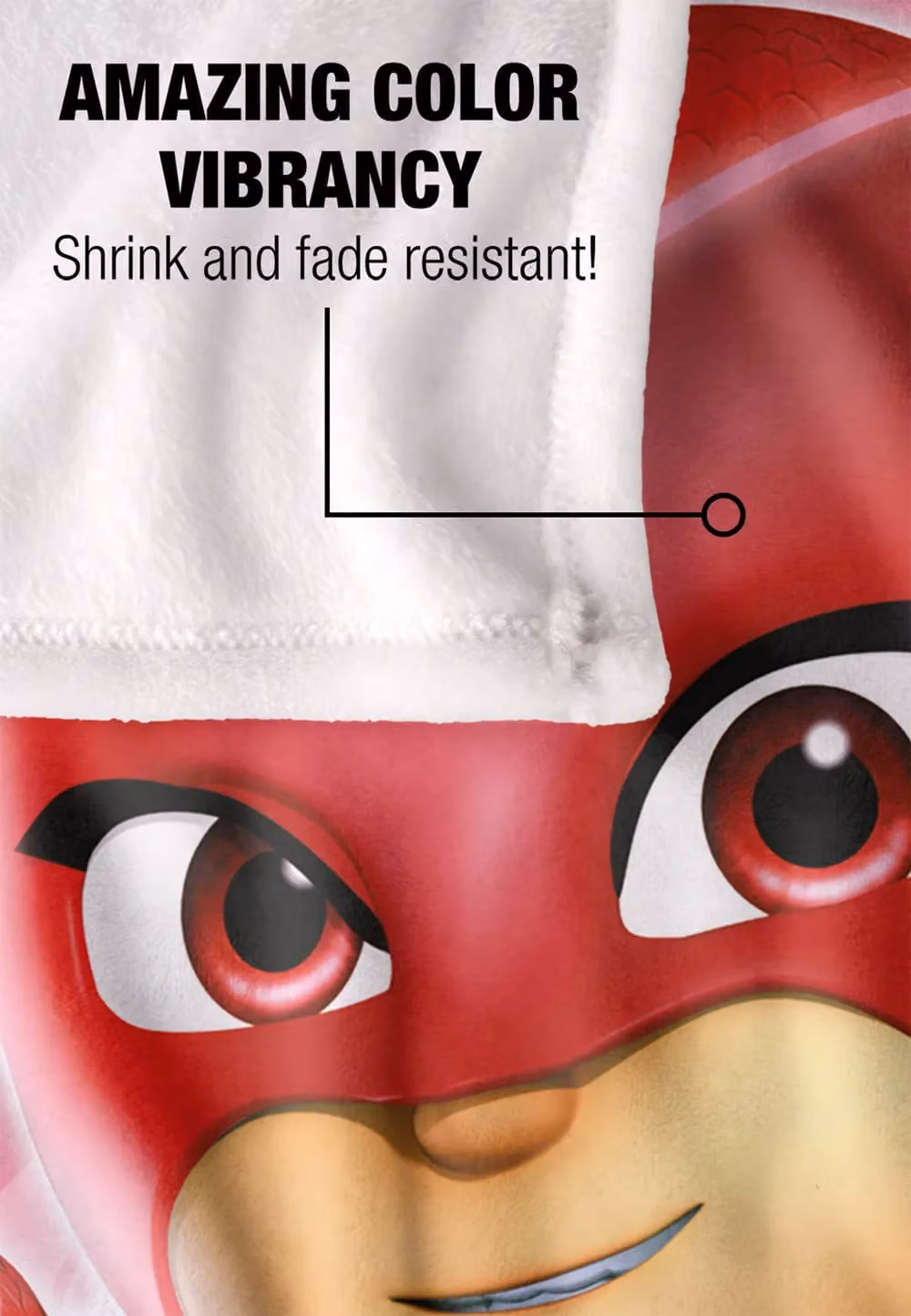 Hasbro PJ Masks Kids Owlette Character Silky Touch Blanket, White, W: 152 cm, D: 127 cm – 4