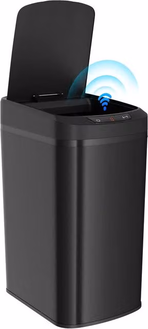 HOMCOM 12L Automatic Touchless Motion Sensor Kitchen Bin, Black, W/D/H: 28 x 41 x 22 cm – 8