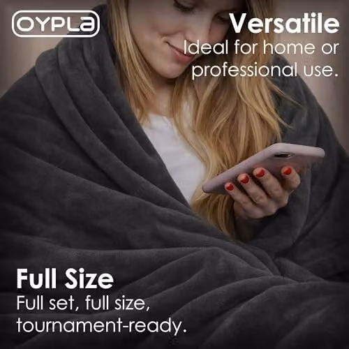 Oypla Machine Washable Fleece Heated Throw Electric Blanket in Grey with 10 Heat Settings – 5