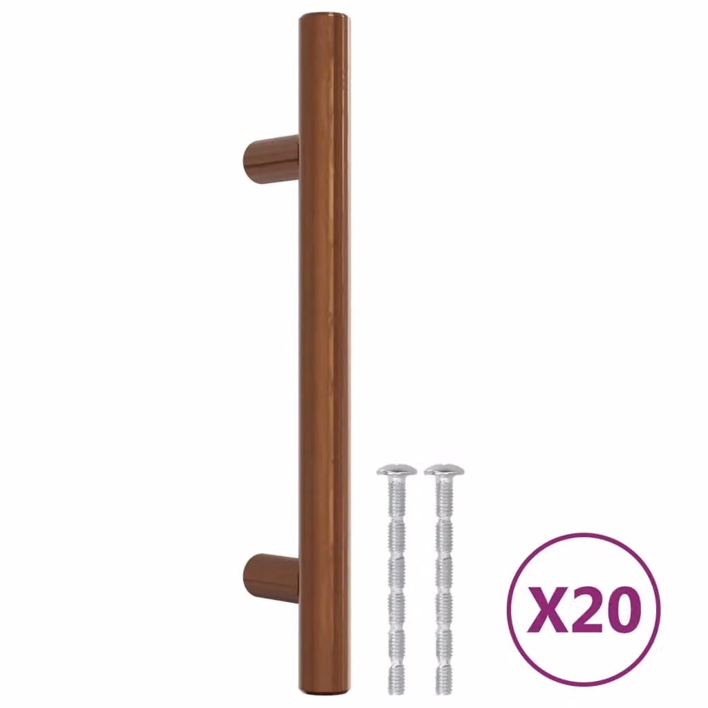 Berkfield Home Stainless Steel Cabinet Bar Handles, Bronze, 20 Pack, 96 mm – 2