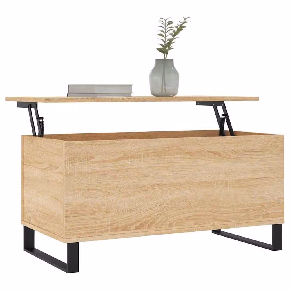 Berkfield Home Sonoma Oak Coffee Table in Light Brown, W: 90 cm, D: 44.5 cm, H: 45 cm – 2