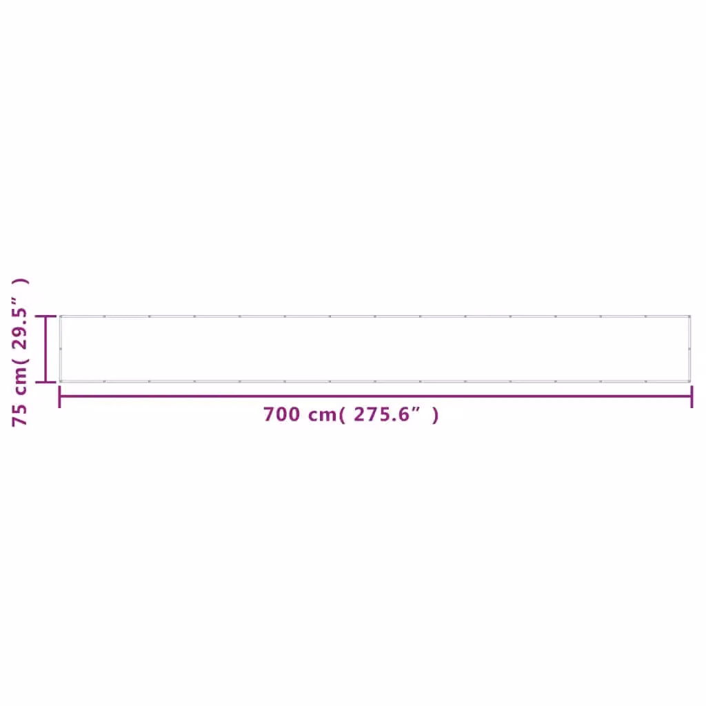 Berkfield Home Black Balcony Screen, W: 75 cm, L: 700 cm, 100% Polyester Oxford – 4