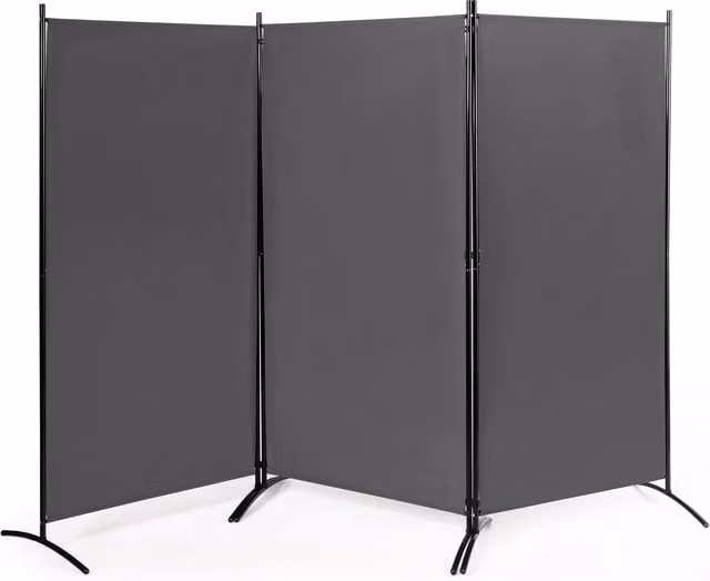 Costway 3-Panel Freestanding Folding Room Divider in Grey