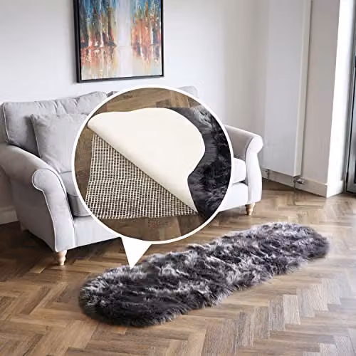 JVL Rug Safe Rug Gripper for Hard Floors in White or Beige, W: 90 cm, D: 60 cm – 2