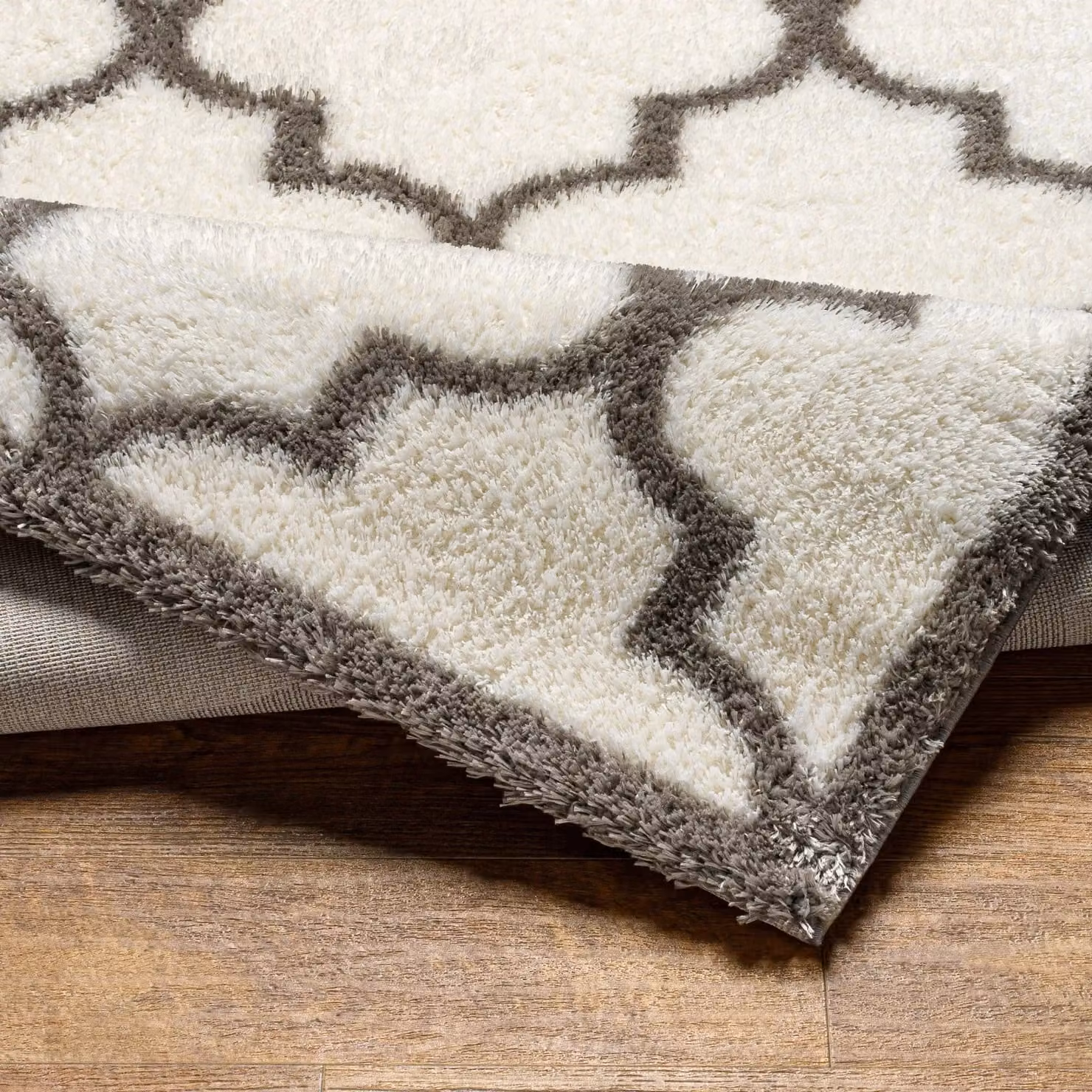 Livabliss Cloudy Shag Modern Grey and White Soft Plush Pile Rectangular Rug W: 160 cm, D: 215 cm – 4