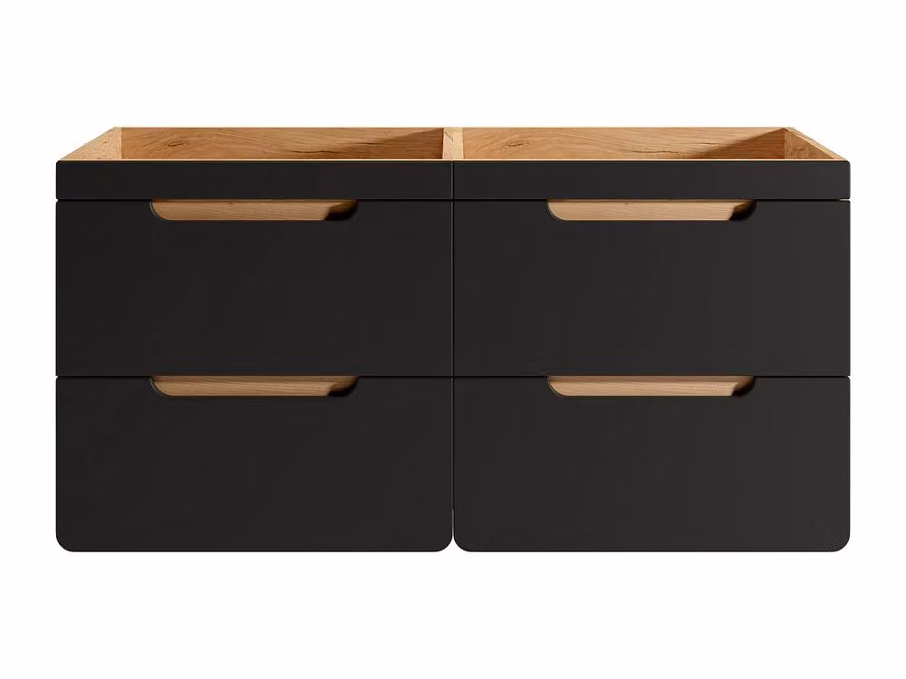 Vente-unique ARUBA Suspended Vanity Unit in Anthracite and Grey, W: 120 cm, D: 46 cm, H: 59 cm – 2