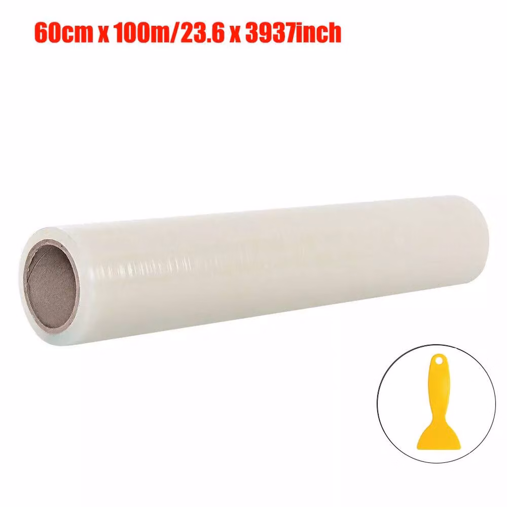 FORGEVIO Self Adhesive Carpet Floor Protector Roll, Clear Construction Film, W: 52 cm, L: 10000 cm – 2