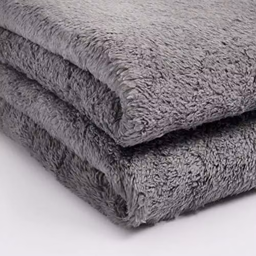 Brentfords Teddy Fleece Blanket in Charcoal Grey, W/D/H: 200 x 240 cm – 2