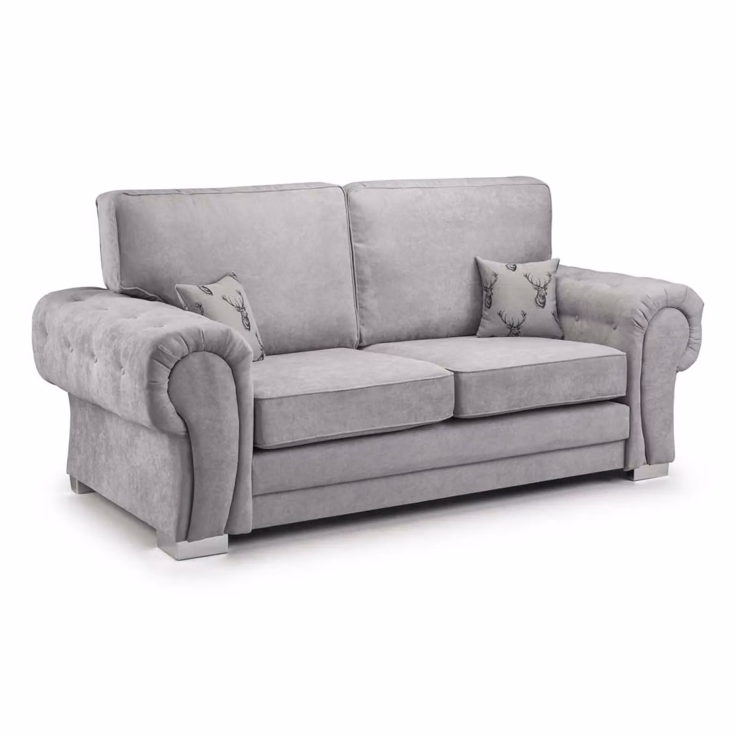 Furnishings For Less UK Milan Grey Fabric 3 and 2 Seater Sofa Set – 2