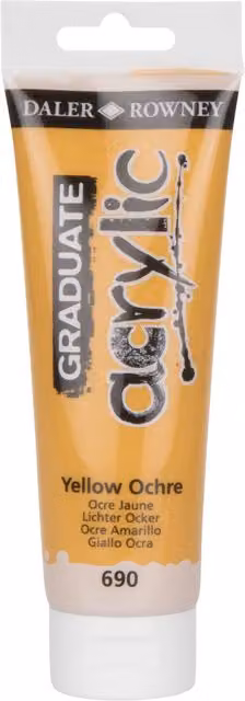 Daler Rowney Graduate Acrylic Paint Yellow Ochre 120ml