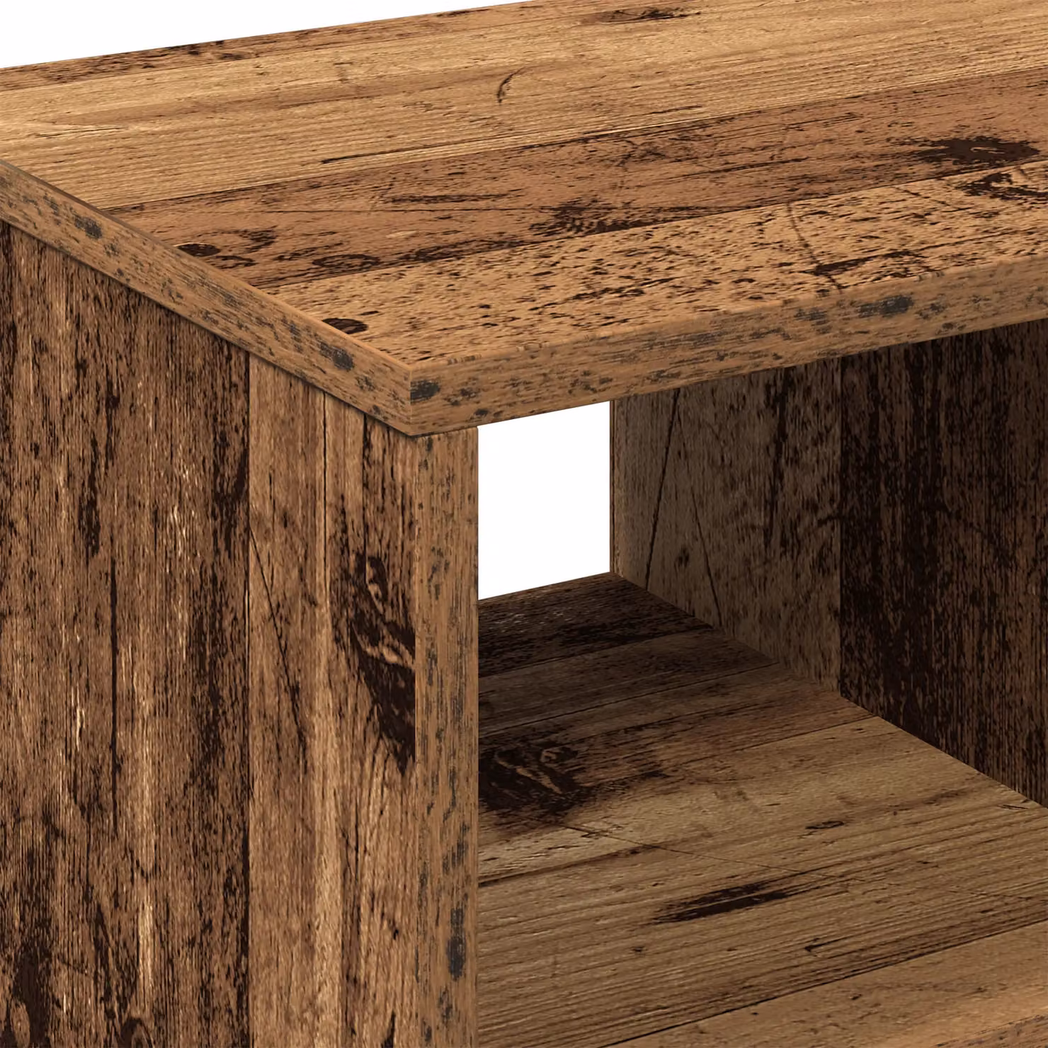 Berkfield Home Rustic Brown Side Table with Castors, W/D/H: 50 x 30 x 55 cm – 6