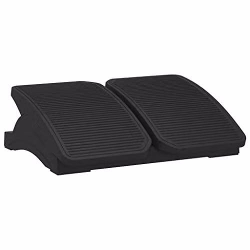 vidaXL Black Plastic Footrest W/D/H: 43.5 x 32.5 x 10.5 cm