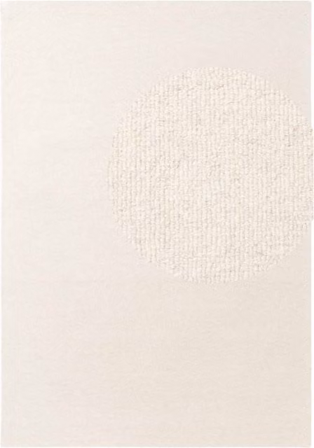 Hanse Home Puristic Modern Rectangular Wool Rug in White, W: 200 cm, D: 290 cm