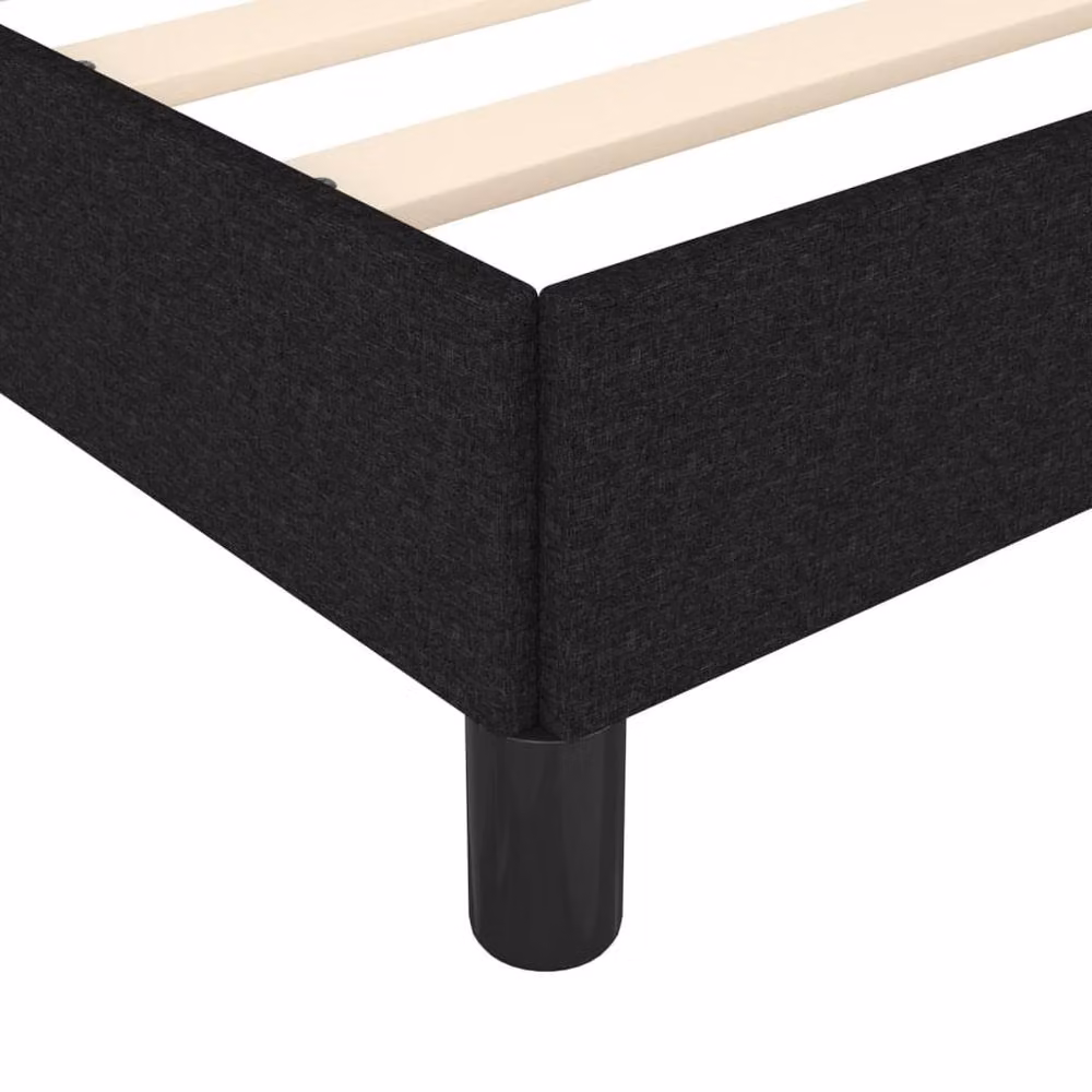 Berkfield Home Upholstered Fabric Bed Frame in Black, W/D/H: 180 x 200 cm – 4
