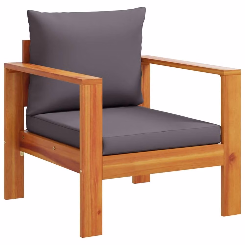 Berkfield Home 5 Piece Acacia Wood Garden Sofa Set with Multicolour Cushions – 3