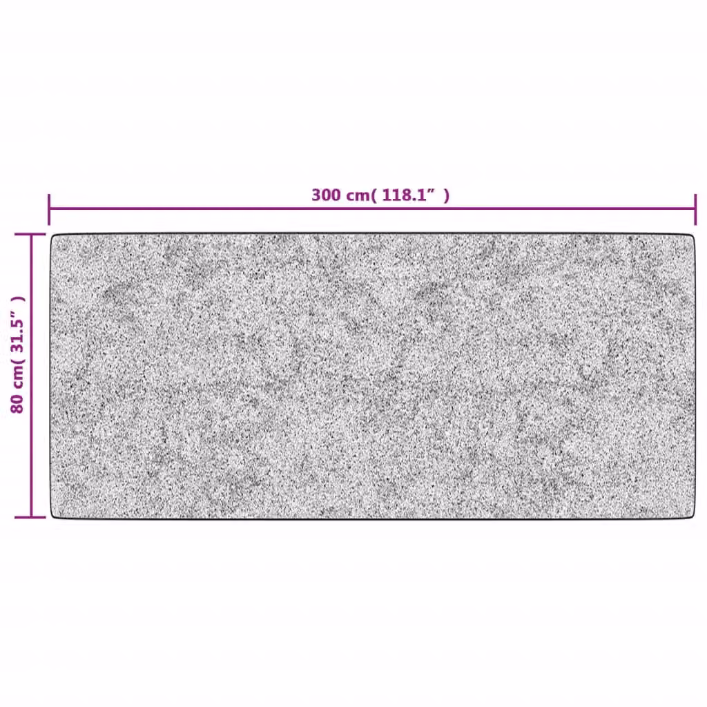 Berkfield Home Washable Grey Anti Slip Round Rug with Stone Look Finish, Diameter: 80 cm – 2