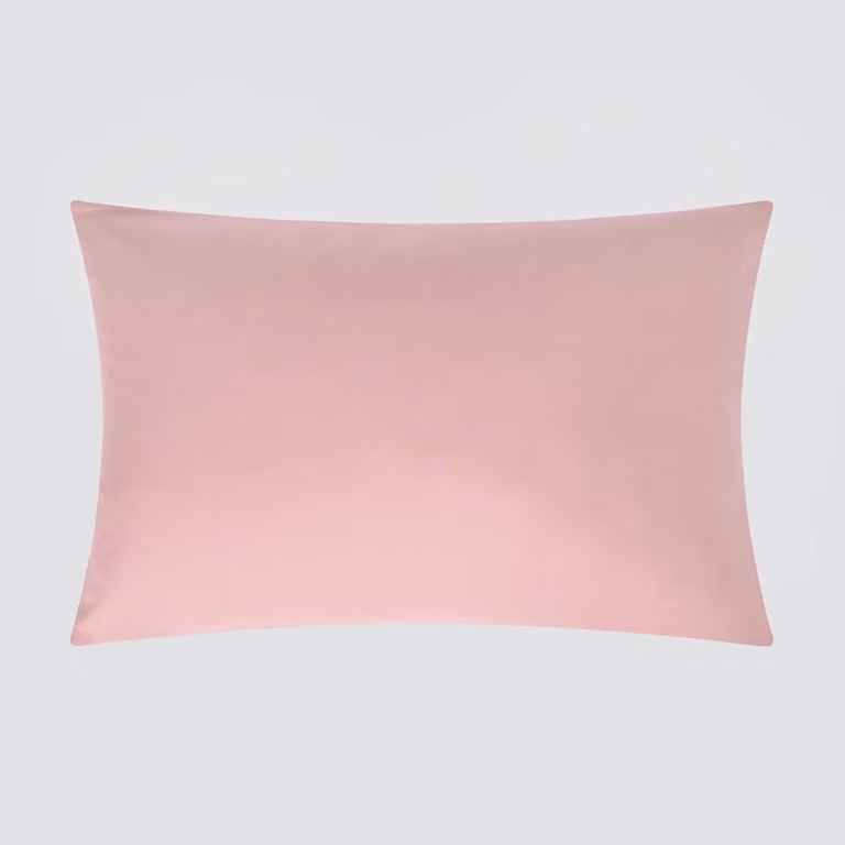 OHS 2 Pack Soft Microfibre Wrinkle Resistant Housewife Pillowcases in Light Pink, Standard Size