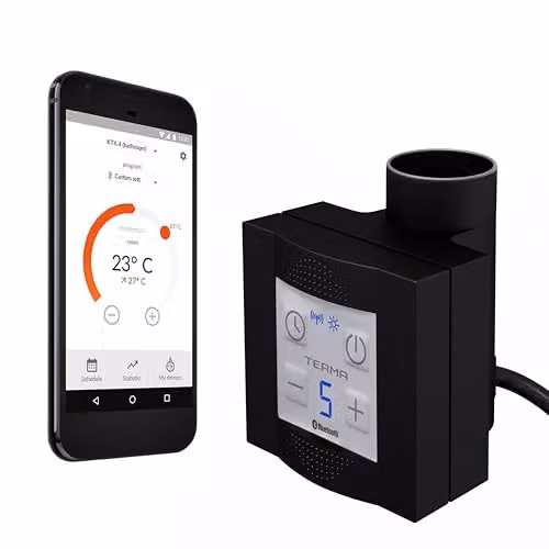 Terma Ktx-4 Heating Element with Blue Controller and Black Threaded Stem