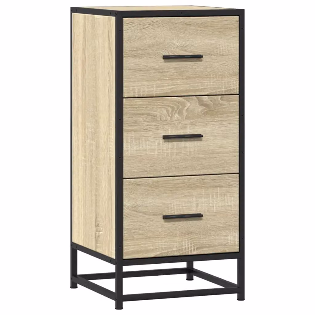 Berkfield Home Industrial Sideboard in Brown Sonoma Oak, W/D/H: 35.5 x 35.5 x 76 cm – 2