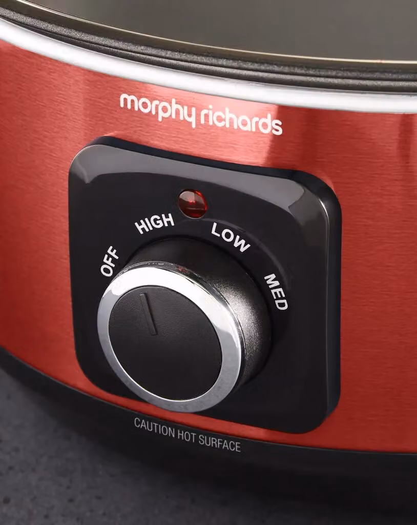 Morphy Richards Accents 3.5L Sear & Stew Slow Cooker, Red – 8