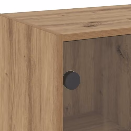 vidaXL Artisan Oak Sideboard in Brown and Black, W/D/H: 102 x 37 x 75.5 cm – 4