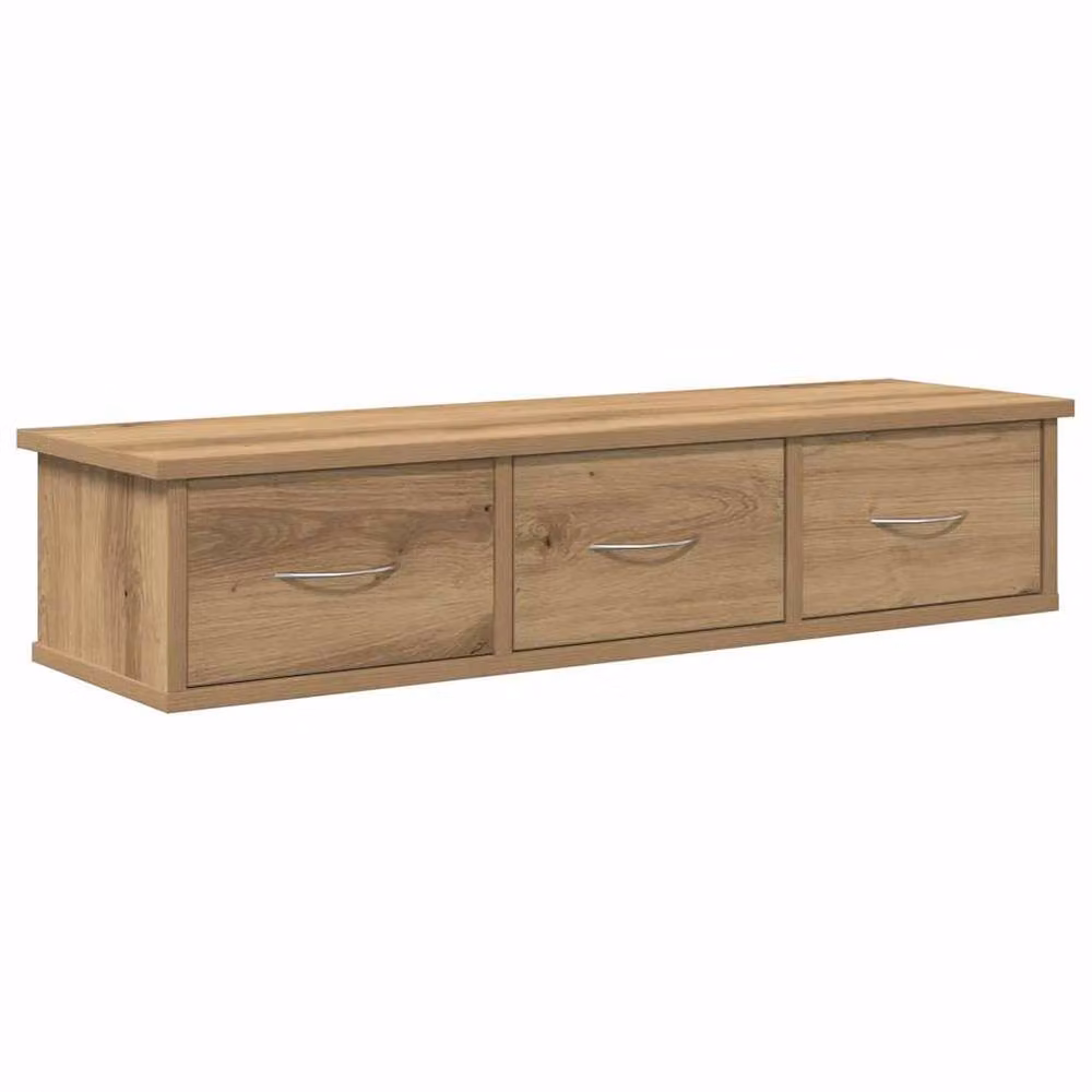 Berkfield Home Artisan Oak Wall Cabinet, Brown, W: 88 cm, D: 26 cm, H: 18.5 cm – 2