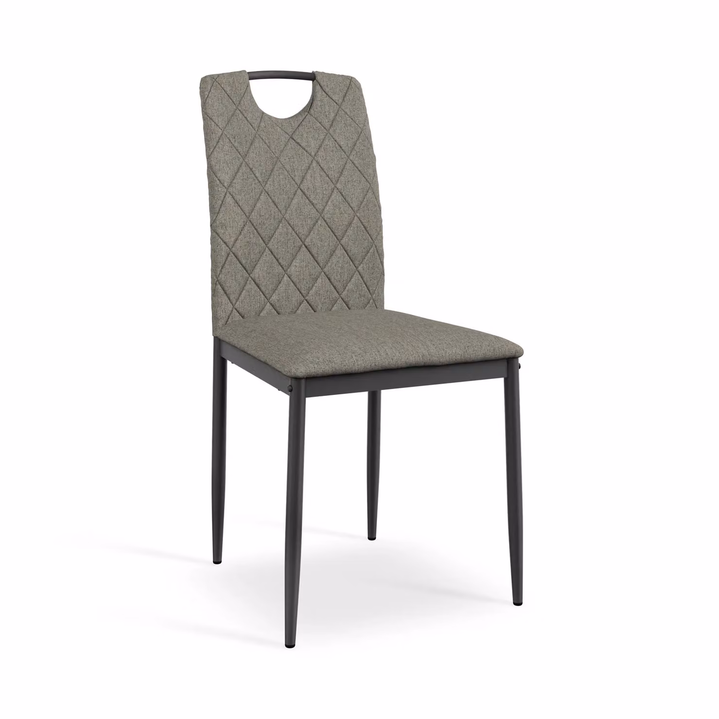 More4Homes Monza Set of 6 Fabric Dining Chairs in Grey with Metal Legs – 2