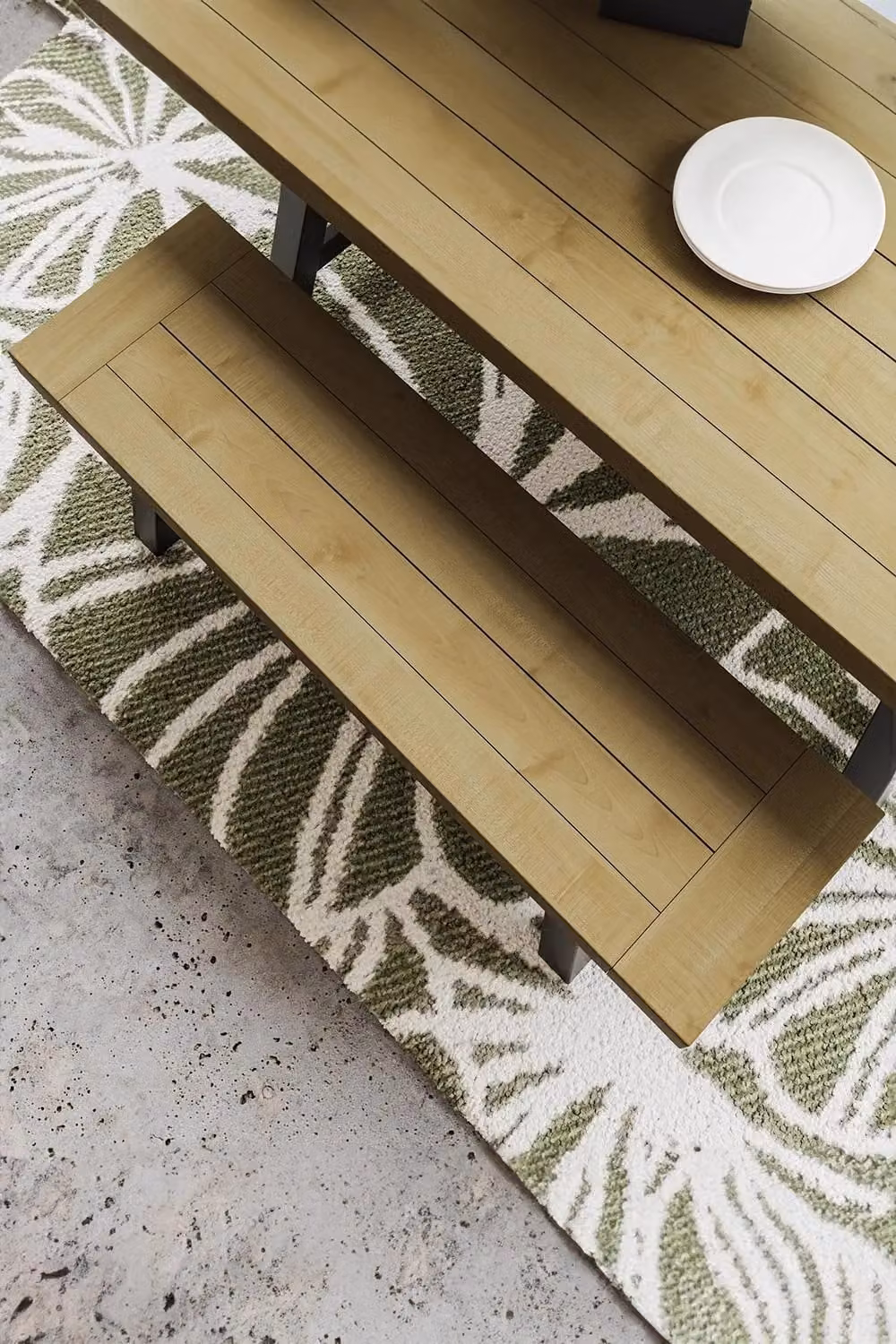 FWStyle Lowry Solid Pine Dining Bench in Brown, W/D/H: 132 x 38 x 46 cm – 2