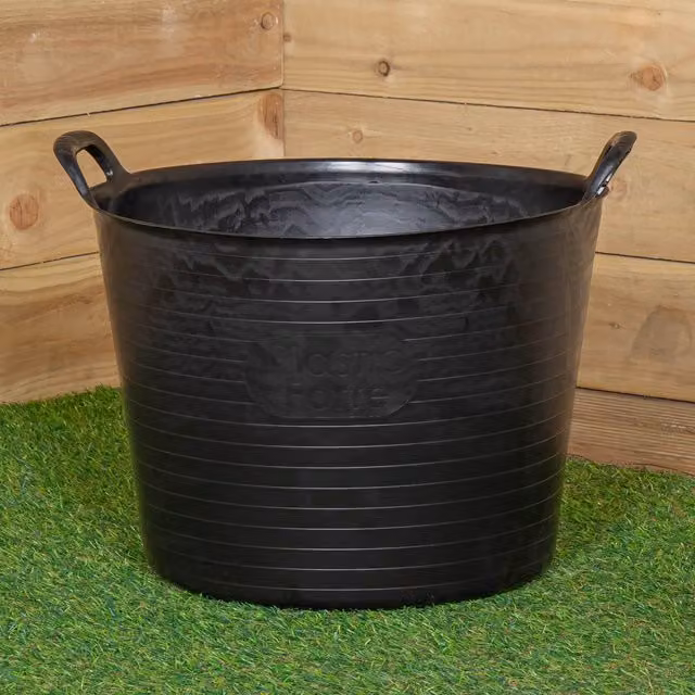 Kingfisher TUBB42 Black and Transparent 42L Plastic Tub, W/D/H: 39 x 39 x 48 cm – 2