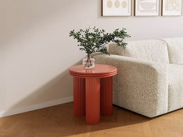 Vente-unique RAVOKA Metal Side Table, Terracotta