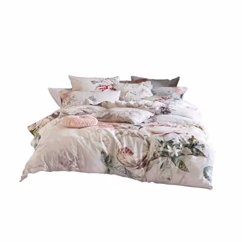 Linen House Sansa Floral Cotton Pillowcase Set, Multicolour, W/H: 50 x 75 cm