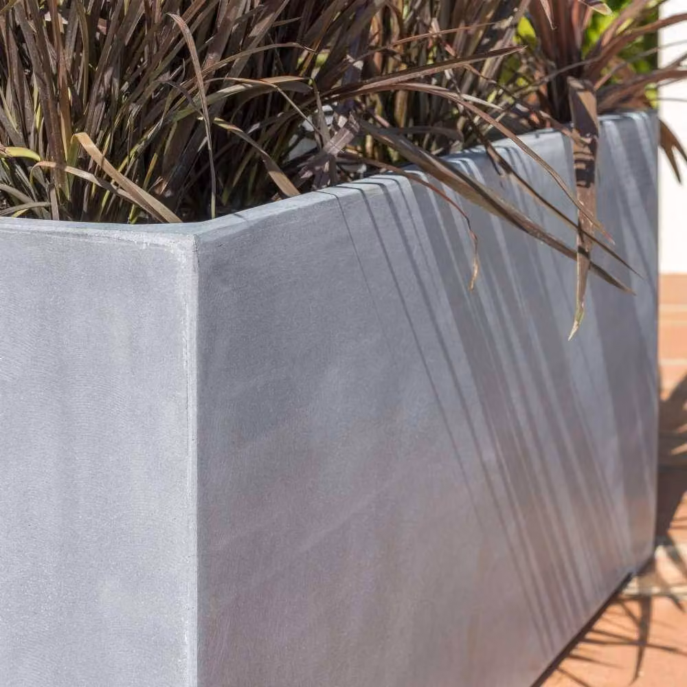 Primrose Grey Polystone Trough Planter Outdoor Weatherproof 80cm – 3