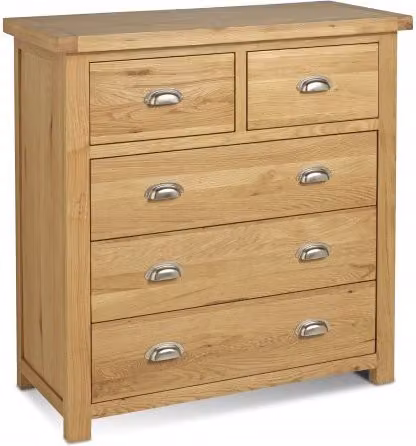 Birlea Woburn 32 Drawer Oak Wooden Chest of Drawers in Brown – 1