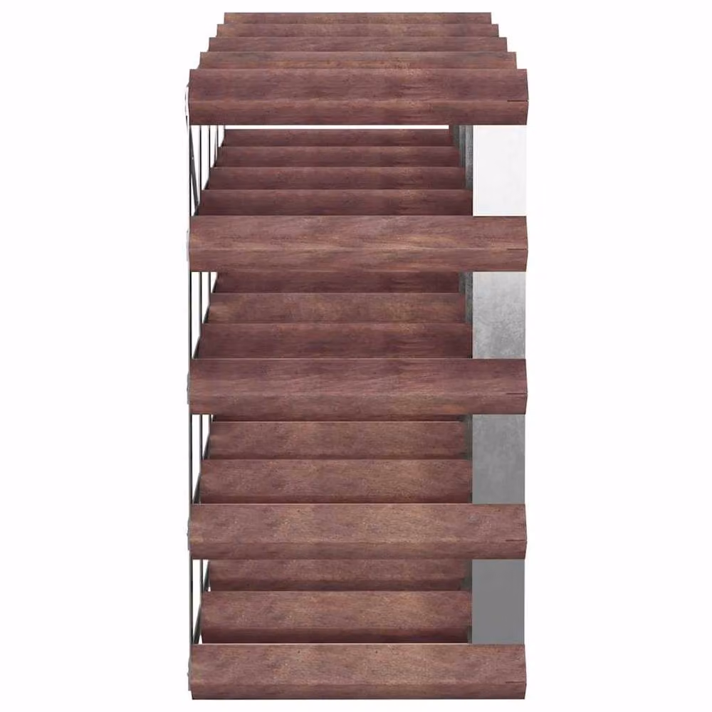 Berkfield Home Rustic Brown Solid Wood Pine Wall Mounted Wine Rack for 20 Bottles – 5